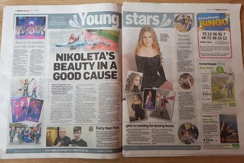 Miss Junior Teen Dundee, Nikoleta, has made her local headlines!