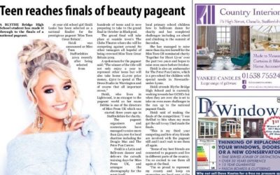 Miss Teen Staffordshire, Heidi, made her local headlines!