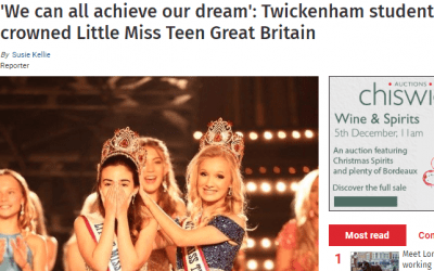 Yasmina Newbold made her local headlines after winning the Little Miss Teen Great Britain crown!
