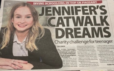 Miss Junior Teen Ayrshire, Jennifer, made her local headlines!