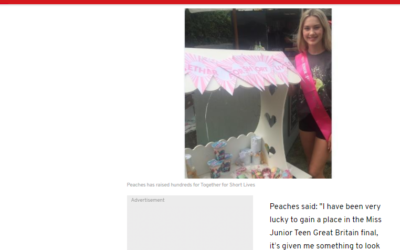 Miss Junior Teen Milton Keynes, Peaches, has featured in her local press!