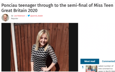 Miss Teen Wrexham, Lilly-Anne, has made her local headlines!