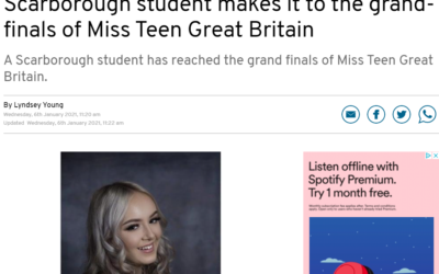 Miss Teen North Yorkshire, Charlotte, has made her local headlines!