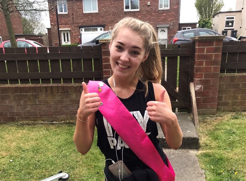 Miss Teen Newcastle, Lauren, raised £100 for Together for Short Lives through a sponsored run!